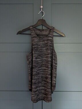 Dynamite Heather Dark Grey Racerback Tank Top | XS